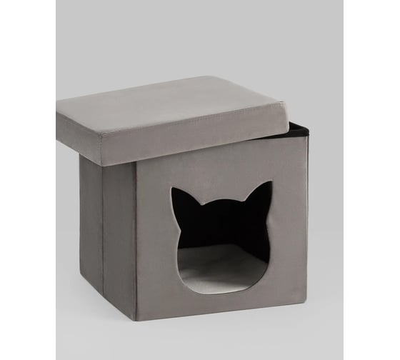 Пуф складной Стул Груп Store Pet с ящиком, антрацитовый комплект 4 пуфа HS-PT55 V17 BOX