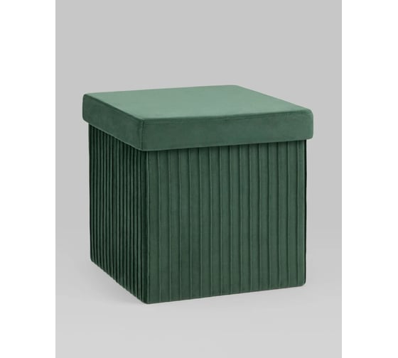 Пуф складной Стул Груп Store Square с ящиком, зеленый комплект 4 пуфа HS15-F12 V65 BOX