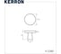 Ручка-кнопка Kerron Комплект из 4 шт, матовый хром, K-2380 SC SET4(K-2380 SC) 2
