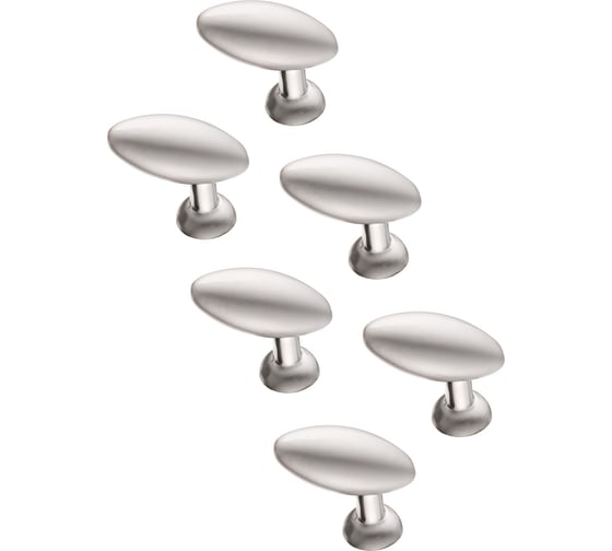 Ручка-кнопка Kerron Комплект из 6 шт, матовый хром, K-1040 SC SET6(K-1040 SC) 1