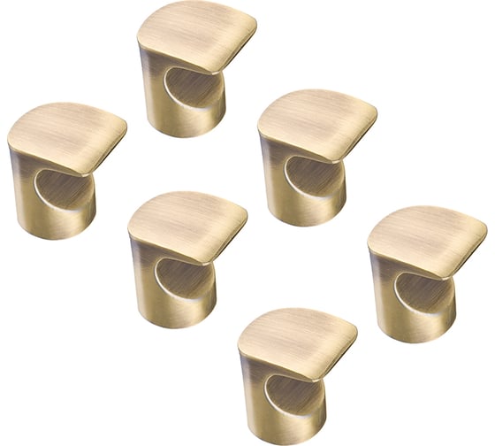Ручка-кнопка Kerron Комплект из 6 шт, античная бронза, K-1100 AB SET6(K-1100 AB)
