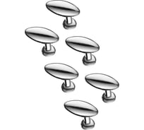 Ручка-кнопка Kerron Комплект из 6 шт, хром, K-1040 SET6(K-1040)