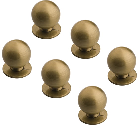 Ручка-кнопка Kerron Комплект из 6 шт, античная бронза, K-1120 AB SET6(K-1120 AB) 1