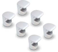 Ручка-кнопка Kerron Комплект из 6 шт, матовый хром, K-1100 SC SET6(K-1100 SC)