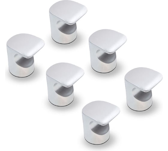 Ручка-кнопка Kerron Комплект из 6 шт, матовый хром, K-1100 SC SET6(K-1100 SC) 1