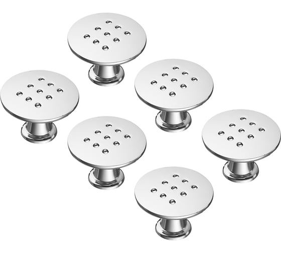 Ручка-кнопка Kerron Комплект из 6 шт, хром, K-1060 SET6(K-1060) 1