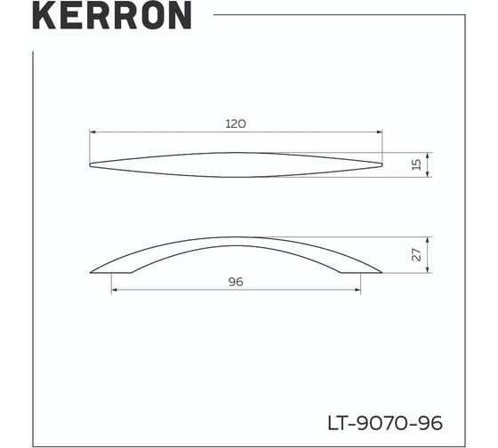 Ручка-скоба Kerron комплект из 8 шт LT-9070-96, хром SET8(LT-9070-96)