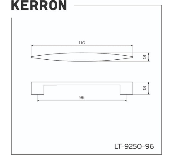 Ручка-скоба Kerron комплект из 8 шт LT-9250-96, хром SET8(LT-9250-96)