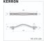 Ручка-скоба Kerron комплект из 4 шт. 128 мм RS-075-128 WG, белый с золотом SET4(RS-075-128 WG) 2