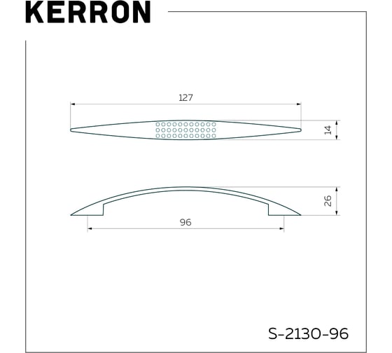 Ручка-скоба Kerron комплект из 6 шт 96 мм S-2130-96, хром SET6(S-2130-96) 1