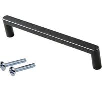 Ручка-скоба Kerron комплект из 4 шт., 128 мм, матовый черный/хром, S-2624-128 BLC SET4(S-2624-128 BLC)