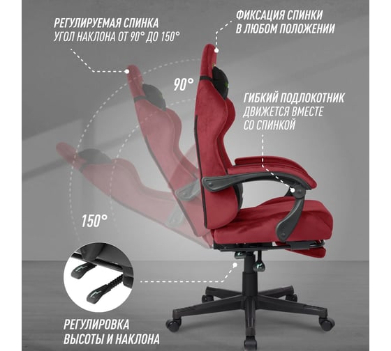 Игровое компьютерное кресло VMMGame THRONE VELOUR RUBY OT-B31-VRRY
