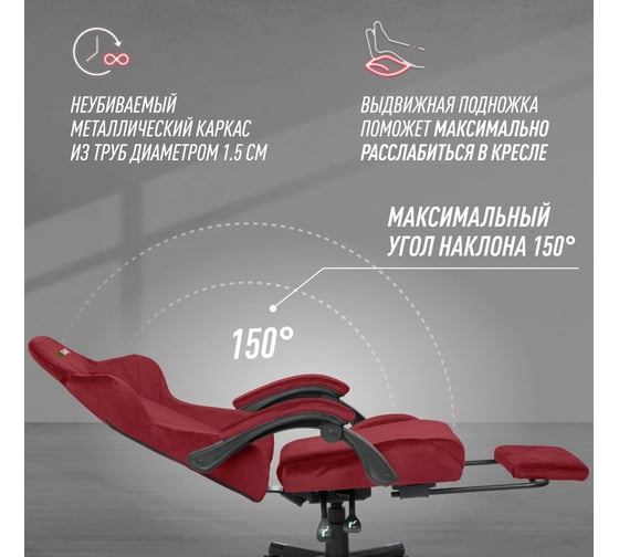 Игровое компьютерное кресло VMMGame THRONE VELOUR RUBY OT-B31-VRRY