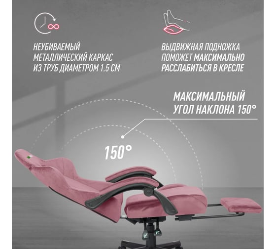 Игровое компьютерное кресло VMMGame THRONE VELOUR PINK OT-B31-VRPK