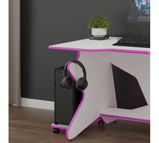 Игровой компьютерный стол VMMGame SPACEONE LIGHT 140 PINK SO-2-WEPK