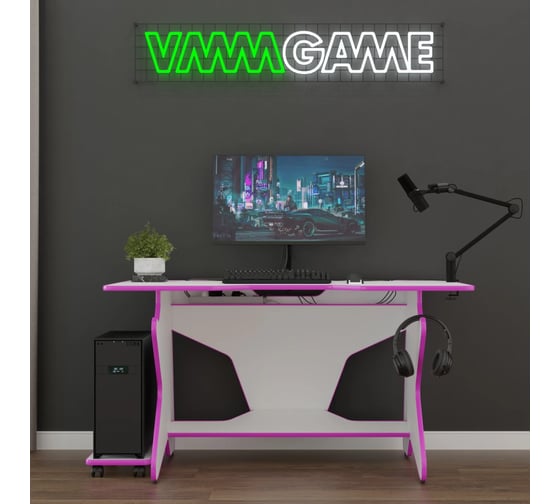 Игровой компьютерный стол VMMGame SPACEONE LIGHT 140 PINK SO-2-WEPK