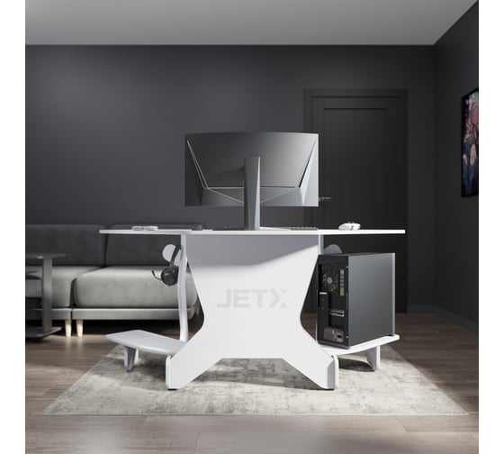 Игровой угловой компьютерный cтол VMMGame JETX LUNAR SF-1LR