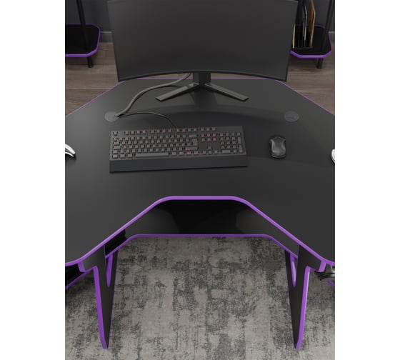 Игровой угловой компьютерный cтол VMMGame JETX DARK PURPLE SF-1BPU
