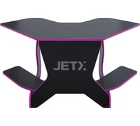 Игровой угловой компьютерный cтол VMMGame JETX DARK PINK SF-1BKPK