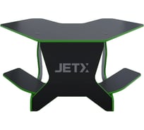 Игровой угловой компьютерный cтол VMMGame JETX DARK GREEN SF-1BKGN