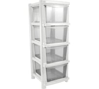 Комод Комус PH_универсальный Rambai 4-секционный, 335x410x900, светло-серый 1698684
