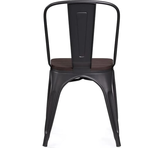 Стул металлический ALSAV Bistro Wood 440x500x860, вяз темный/черный матовый AL 403 MW 21000809