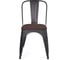 Стул металлический ALSAV Bistro Wood 440x500x860, вяз темный/черный матовый AL 403 MW 21000809 1