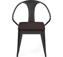 Стул металлический ALSAV West Wood 520x510x800, вяз темный/черный матовый AL 404 MW 21000810