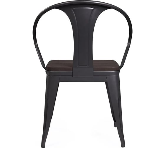Стул металлический ALSAV West Wood 520x510x800, вяз темный/черный матовый AL 404 MW 21000810