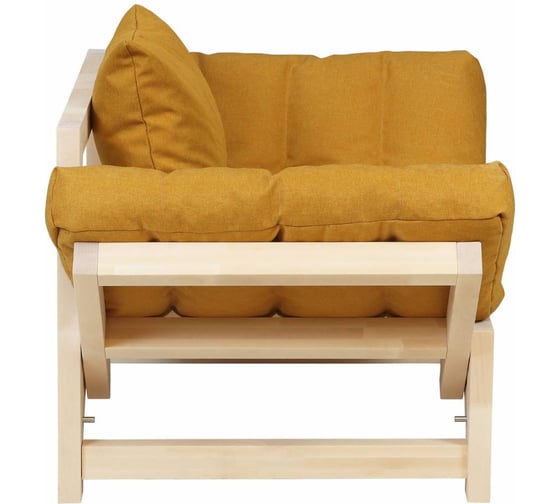 Кресло Мебелик Бинго ткань savana plus yellow, каркас лак 9292