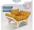 Кресло Мебелик Бинго ткань savana plus yellow, каркас лак 9292 11