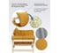 Кресло Мебелик Бинго ткань savana plus yellow, каркас лак 9292 12