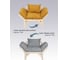 Кресло Мебелик Бинго ткань savana plus yellow, каркас лак 9292 14