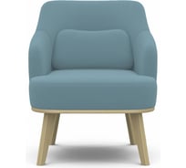 Кресло Мебелик Комфорт 5 ткань катания дасти blue, каркас лак 9197