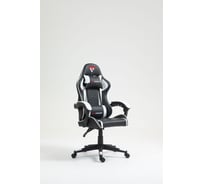Кресло компьютерное игровое Стул Груп TopChairs Shadow, экокожа бело-черный GF-8079 white+black