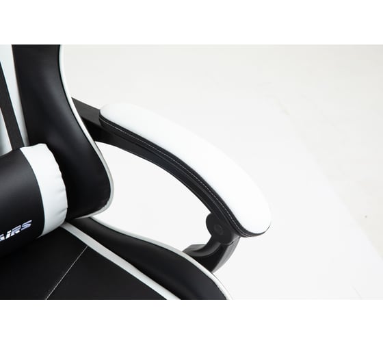 Кресло компьютерное игровое Стул Груп TopChairs Shadow, экокожа бело-черный GF-8079 white+black