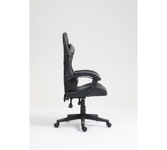 Кресло компьютерное игровое Стул Груп TopChairs Shadow, экокожа черно-серый GF-8079 black+grey