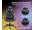 Кресло компьютерное игровое Стул Груп TopChairs Shadow, экокожа черно-серый GF-8079 black+grey 10
