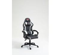 Кресло компьютерное игровое Стул Груп TopChairs Shadow, экокожа черно-белый GF-8079 black+white