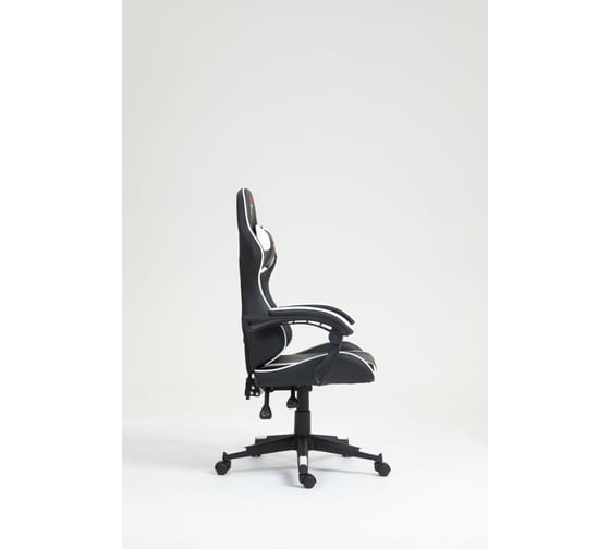 Кресло компьютерное игровое Стул Груп TopChairs Shadow, экокожа черно-белый GF-8079 black+white