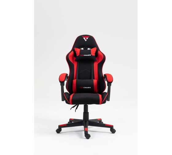 Кресло компьютерное игровое Стул Груп TopChairs Shadow, ткань черно-красный GF-8079 TT701+TT703