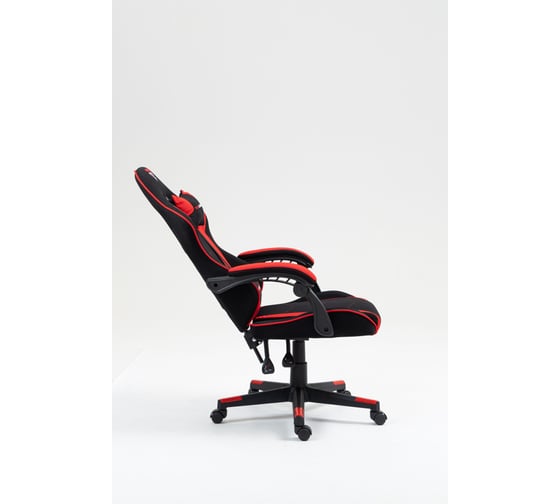 Кресло компьютерное игровое Стул Груп TopChairs Shadow, ткань черно-красный GF-8079 TT701+TT703