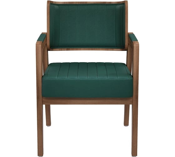 Стул ALSAV Norman 580х580х830, орех темный/экокожа dark green AL 501 21000830
