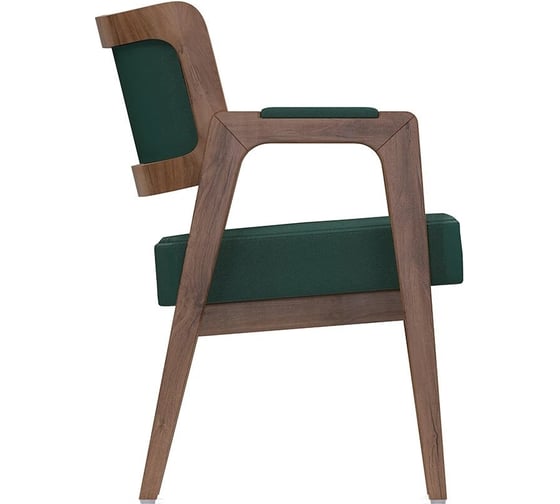 Стул ALSAV Norman 580х580х830, орех темный/экокожа dark green AL 501 21000830