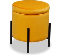 Пуф Divan24 Отис оранжевый, велюр, для кухни, столовой, гостиной 77000118
