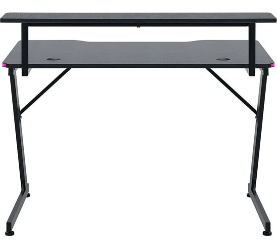 Игровой стол DEFENDER Adamant полка, подвесы,черный, МДФ, RGB 64075