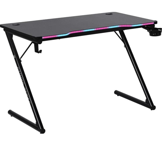 Игровой стол DEFENDER Ferox подвес кружка + гарнитура, черный, МДФ, RGB 64072 1