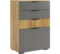 Комод Бери (дуб крафт золотой/графит) MPR-027.2564