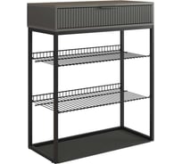 Обувница Вельвет (графит/графит матовый/черный муар) 173128.3324