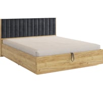 Кровать с подъемным механизмом Адам 160x200 см (дуб крафт золотой/грей алькантара (велюр)) MSA-06.2759